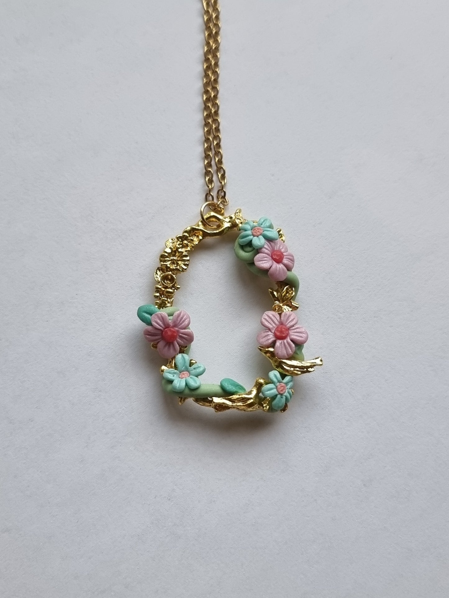 Two Li'l Birds Fairytale Floral Necklace