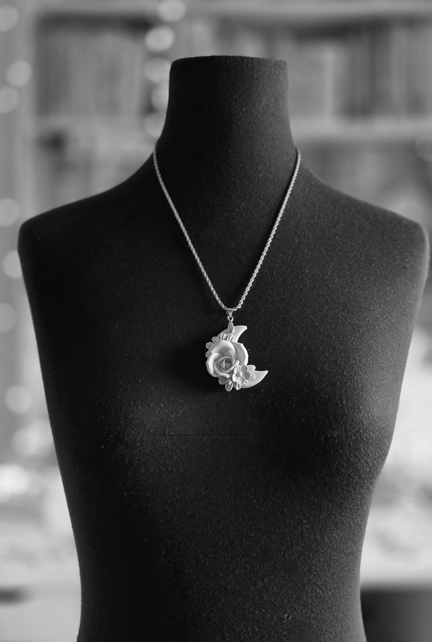 Moon Necklace - Berry Blossoms