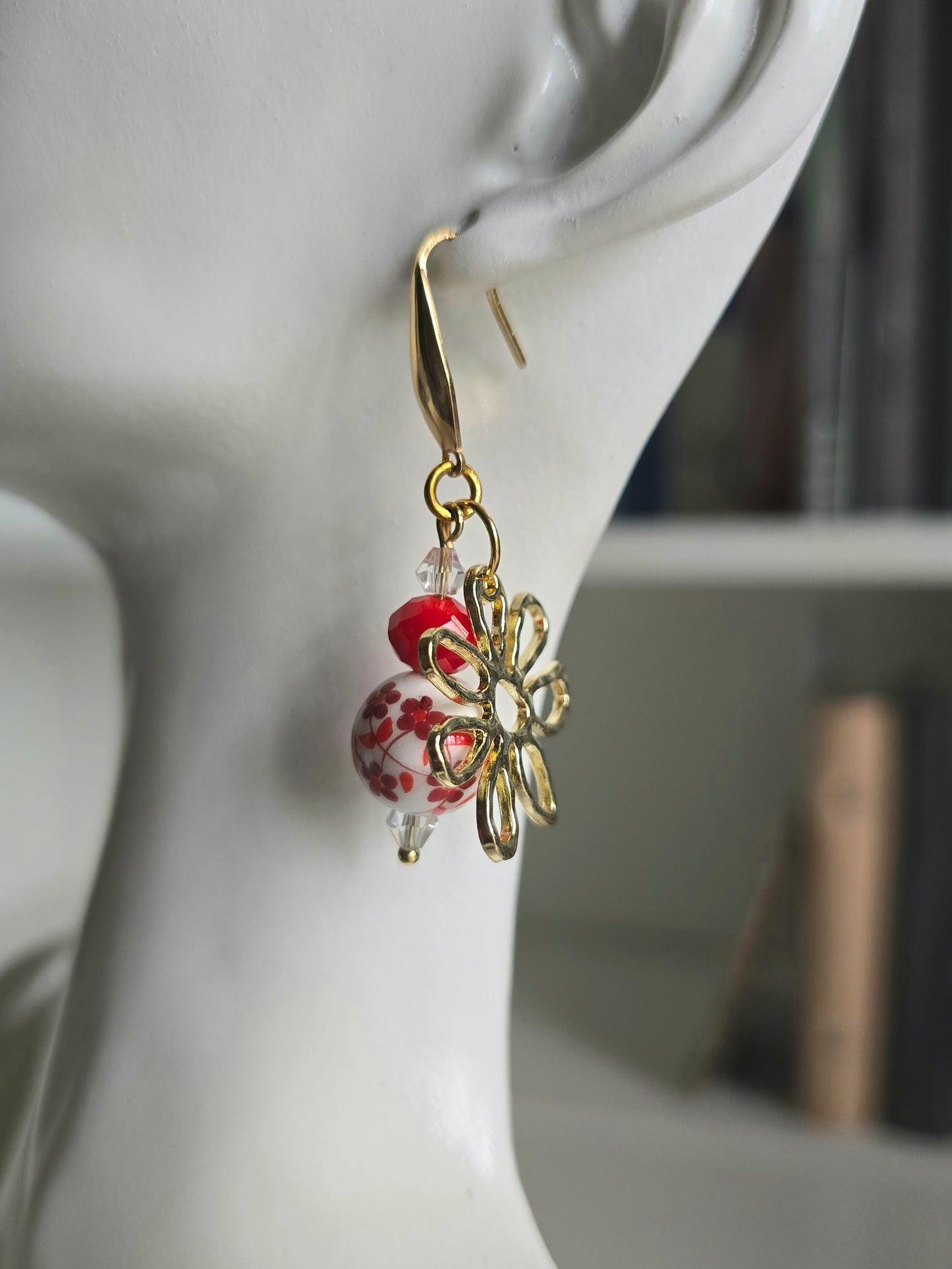 Bejewelled Beauty drop earrings - Chinoiserie
