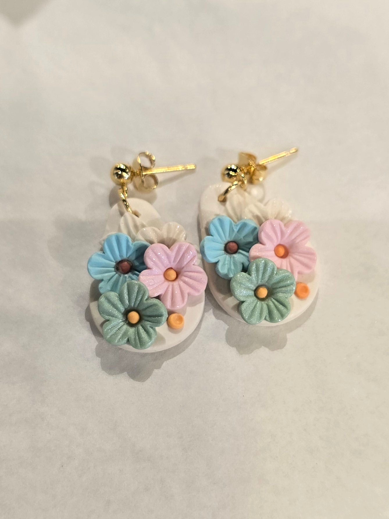 Pastel polymer clay earrings by The Beadlady Manila