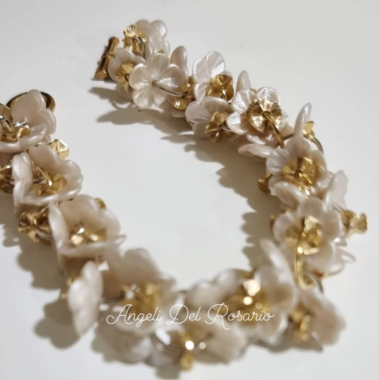 Pearlescent Petals convertible necklace + bracelet