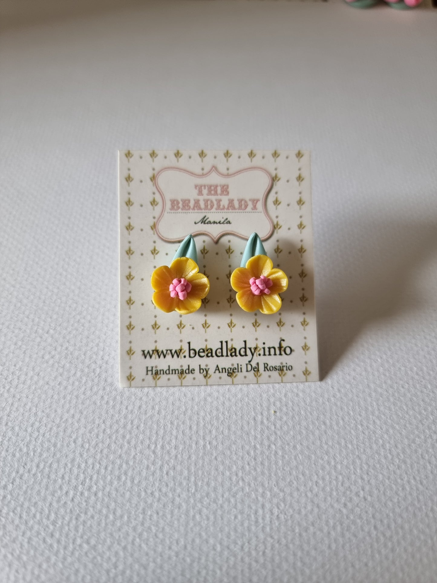 Yellow & Bubblegum Pink Pompom Fairydrops Stud Earrings