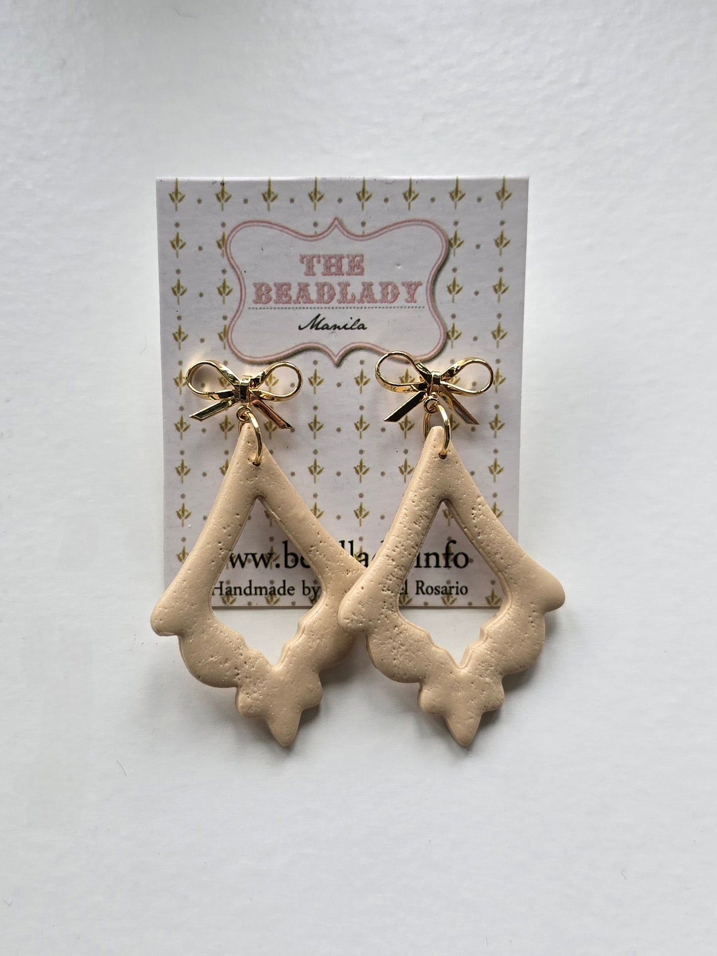 Luxe Basics: Belle Bow Drops - Ecru