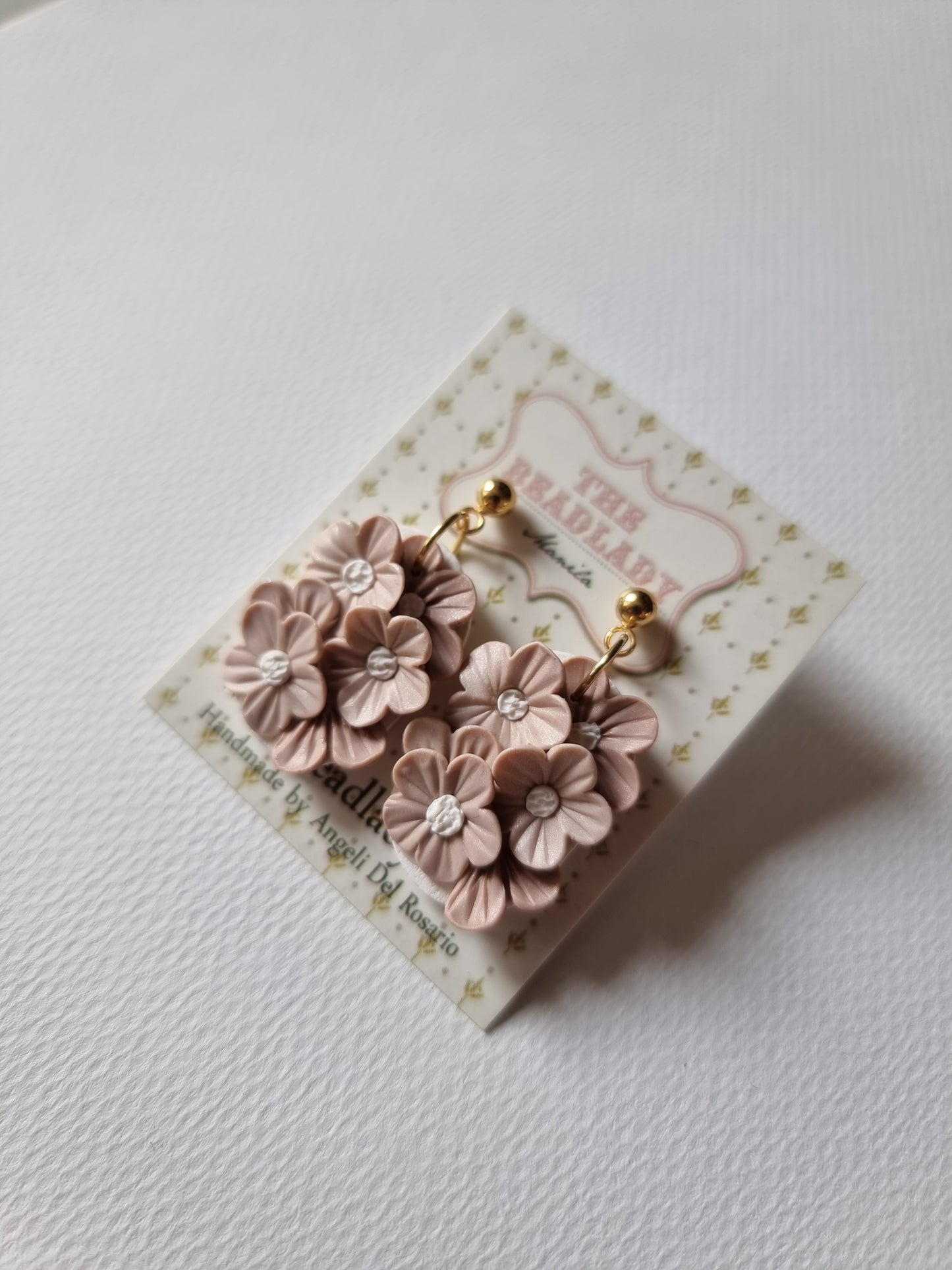 Fairytale wedding dangling earrings - brown