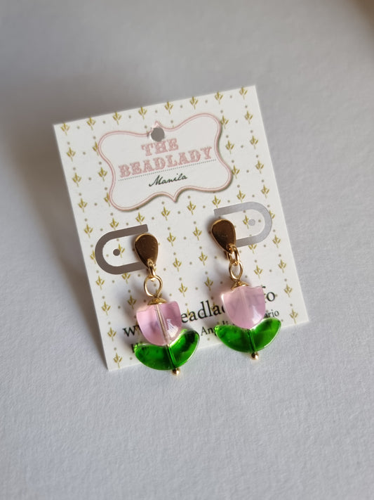 Little Tulip Earrings - pink