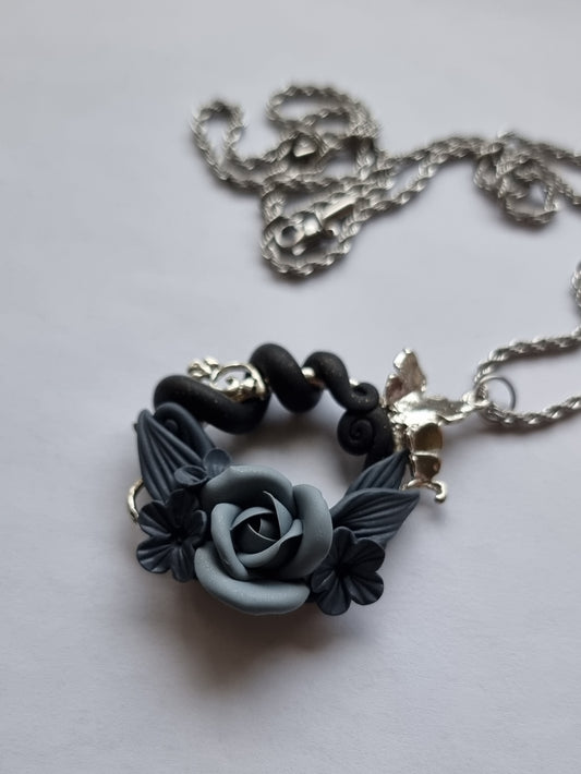 Midnight Vine Fairytale Floral necklace