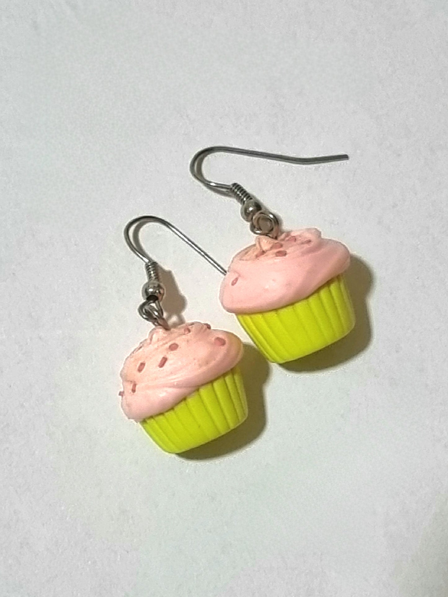 Strawberry Lime Shortcake Cupcake Dangling Earrings