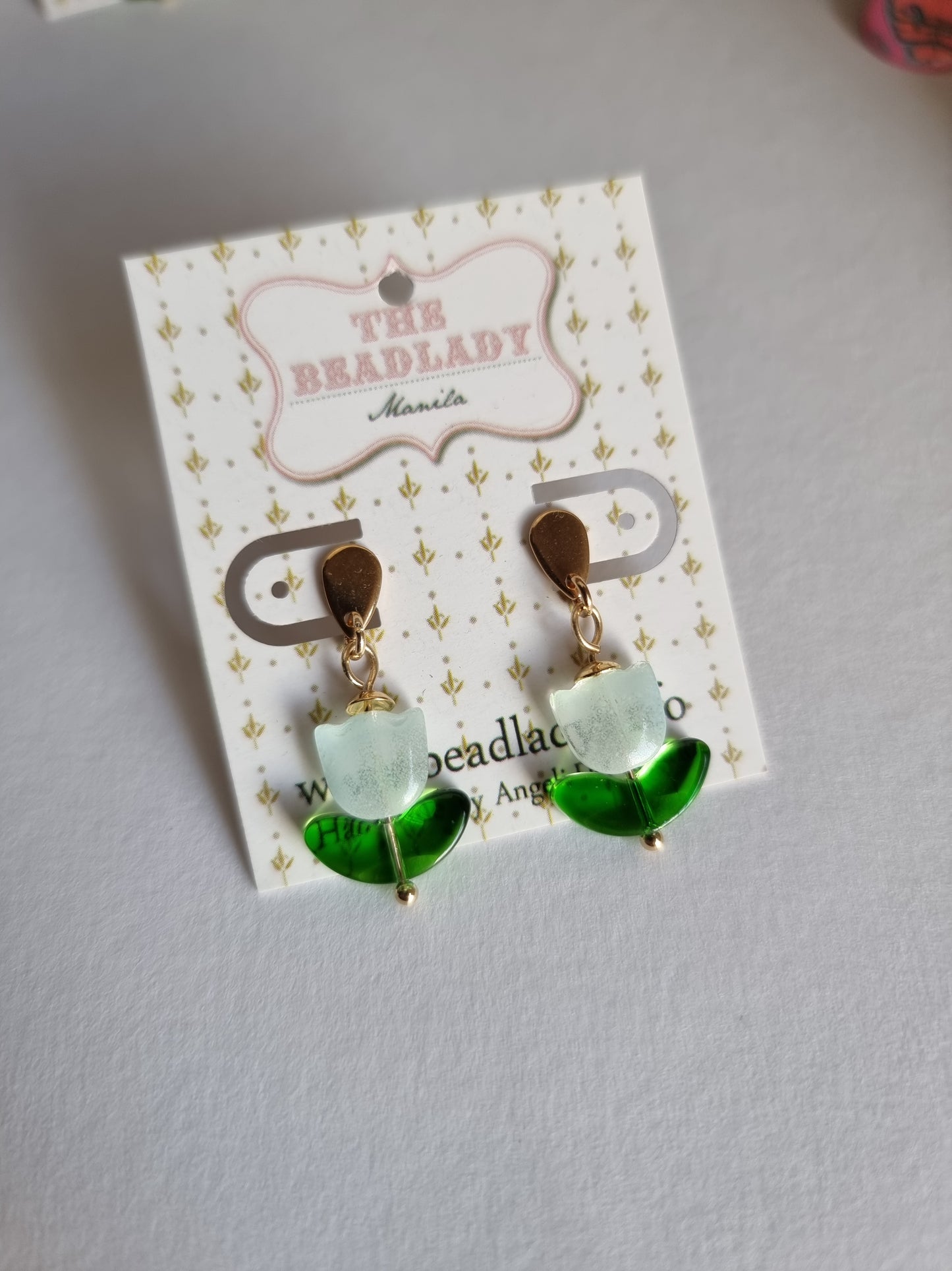 Little Tulip Earrings - pale blue