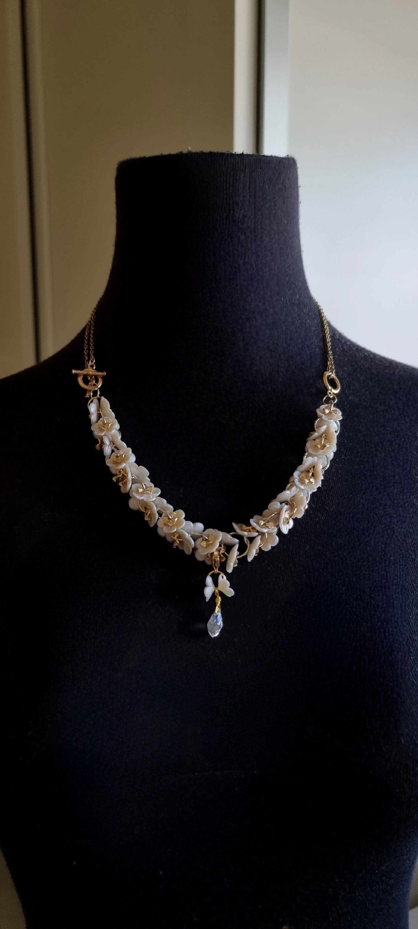 Pearlescent Petals convertible necklace + bracelet