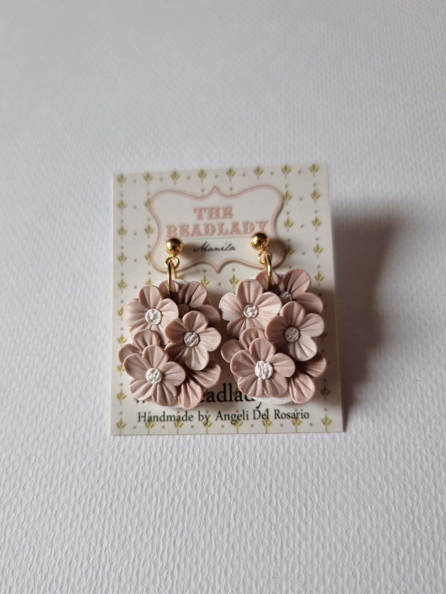 Fairytale wedding dangling earrings - brown