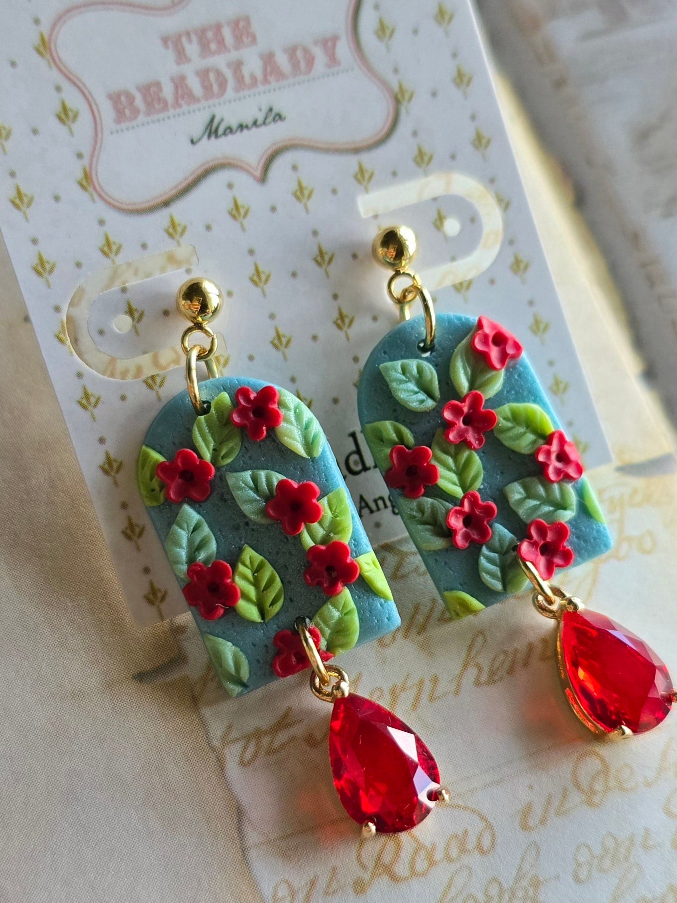 Secret Garden earrings - Rosa