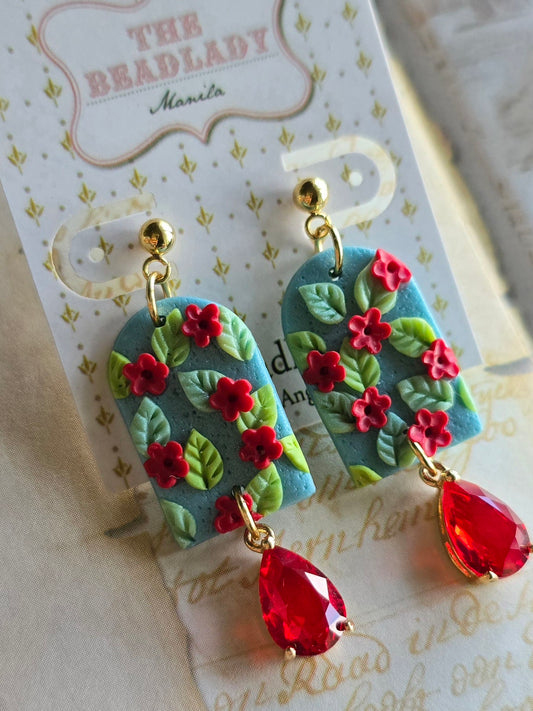 Secret Garden earrings - Rosa