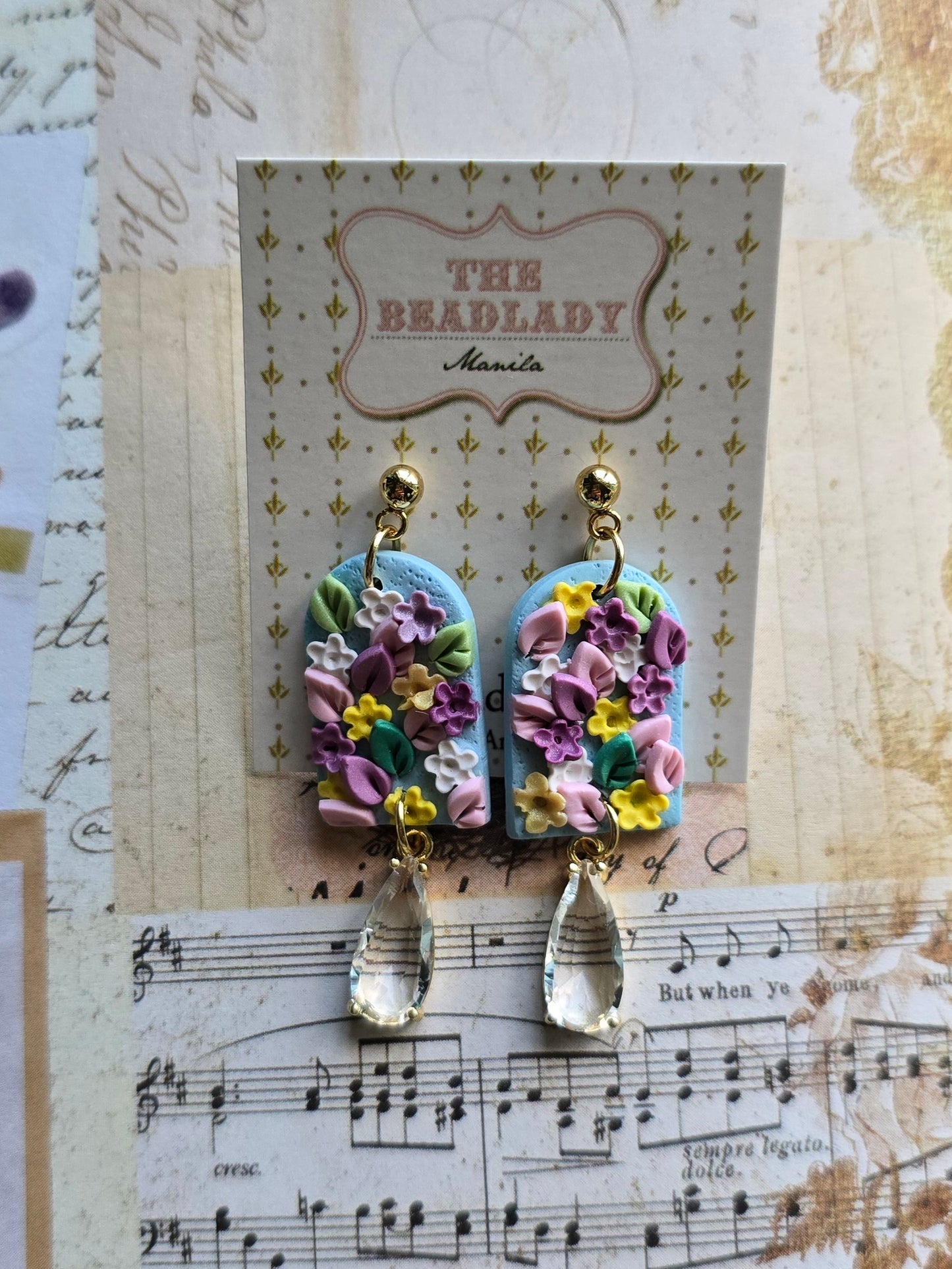 Secret Garden earrings - Calm Spring Day