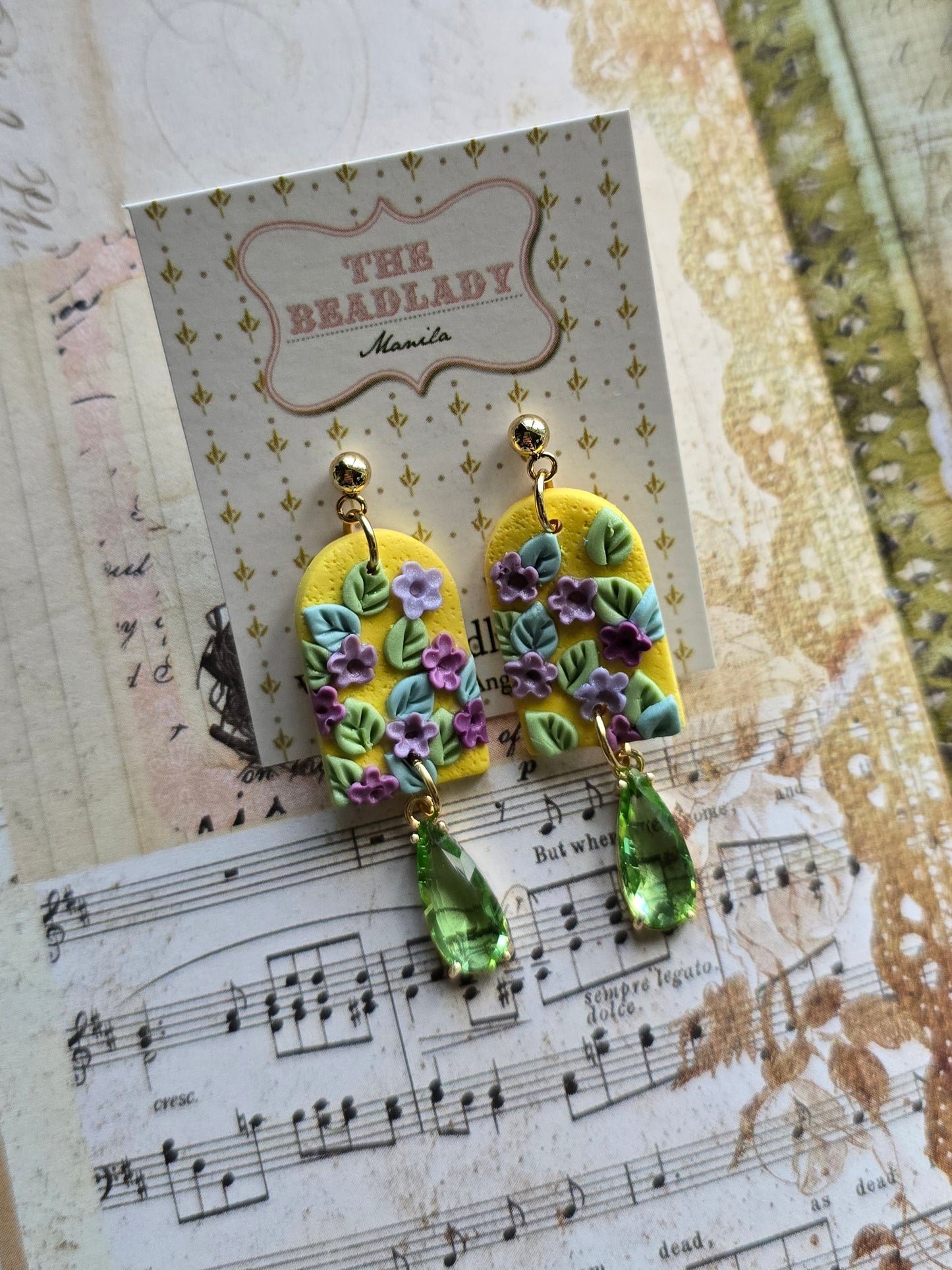 Secret Garden earrings - Sunny Mornings