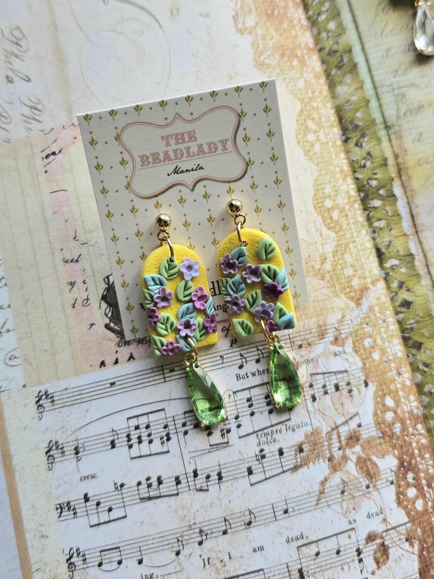 Secret Garden earrings - Sunny Mornings