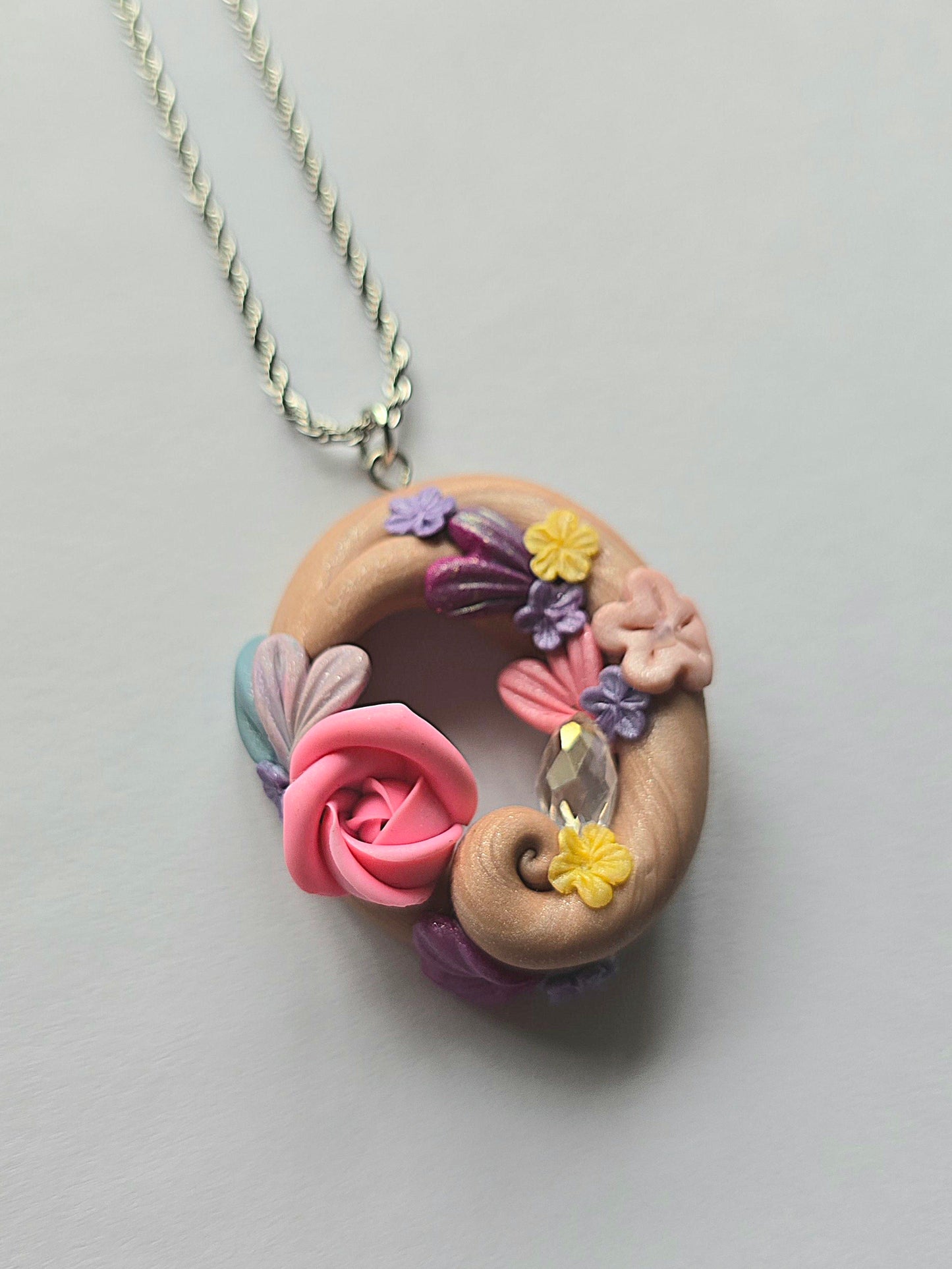 Springtide Swirl Fairytale Floral necklace
