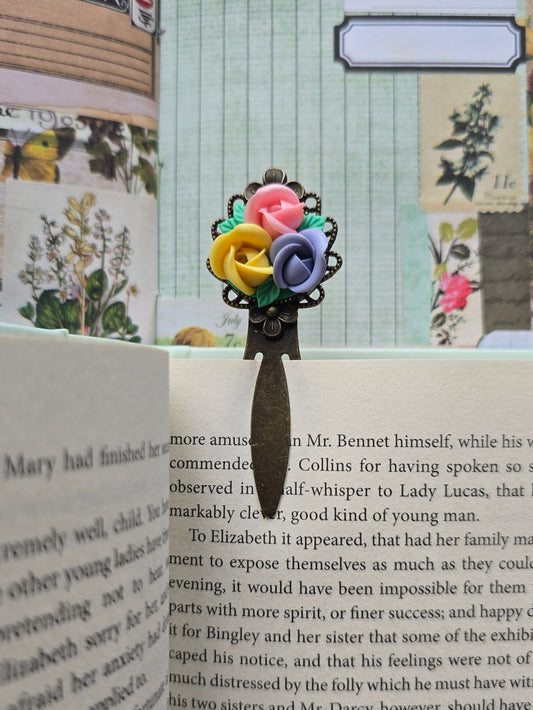 Pastel Rose Trio Bookmark