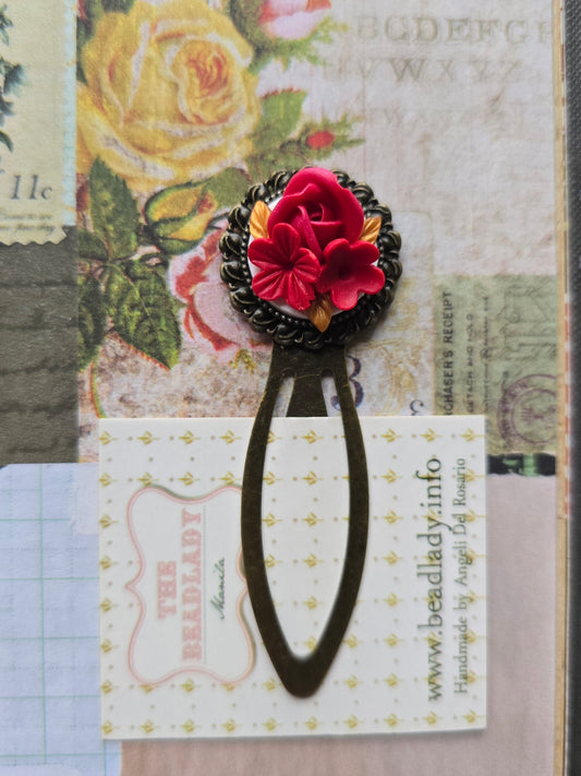 Scarlet Blooms Bookmark