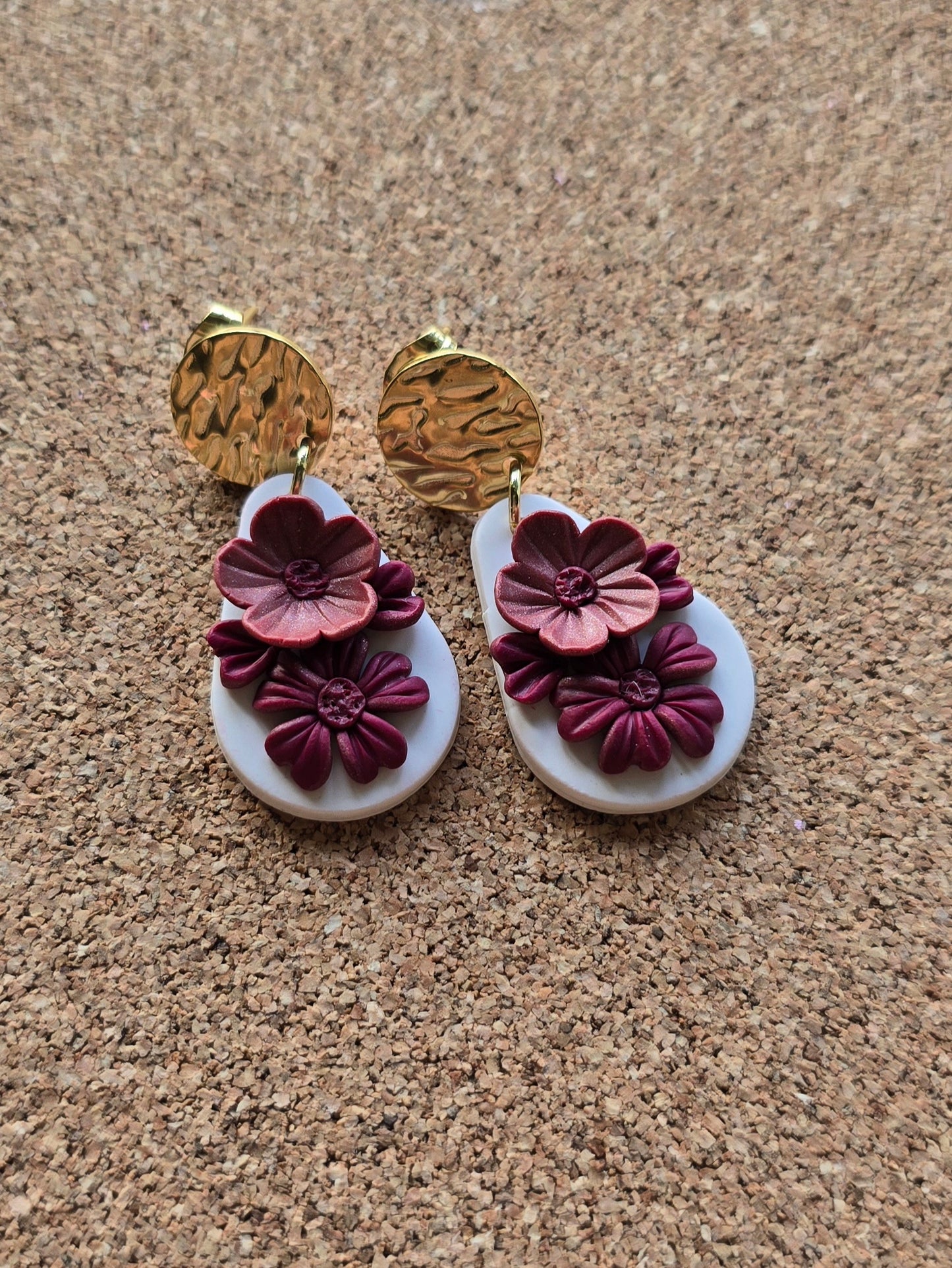 Whimsydew dangling earrings - Cinnamon florals