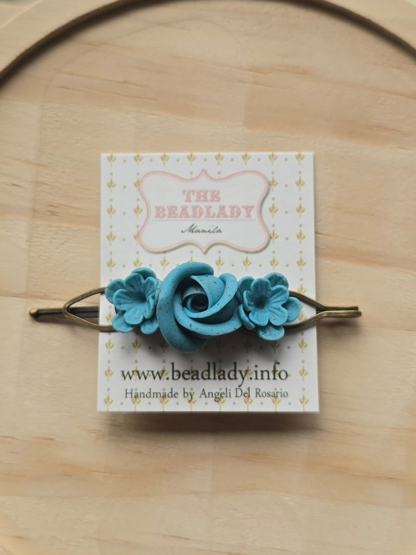 Fairytale Floral Hairpin: Turquoise Granite