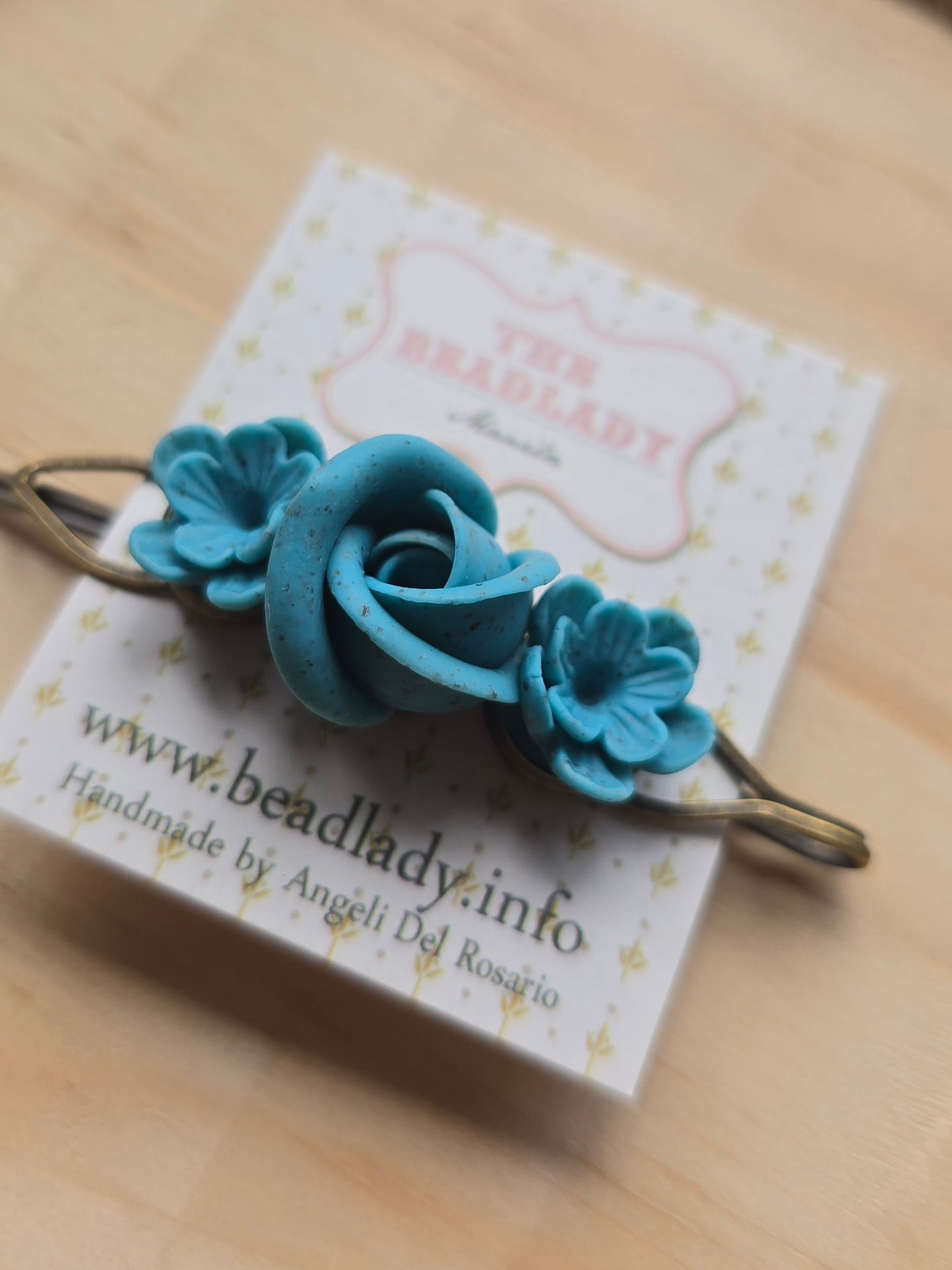 Polymer clay hair clip