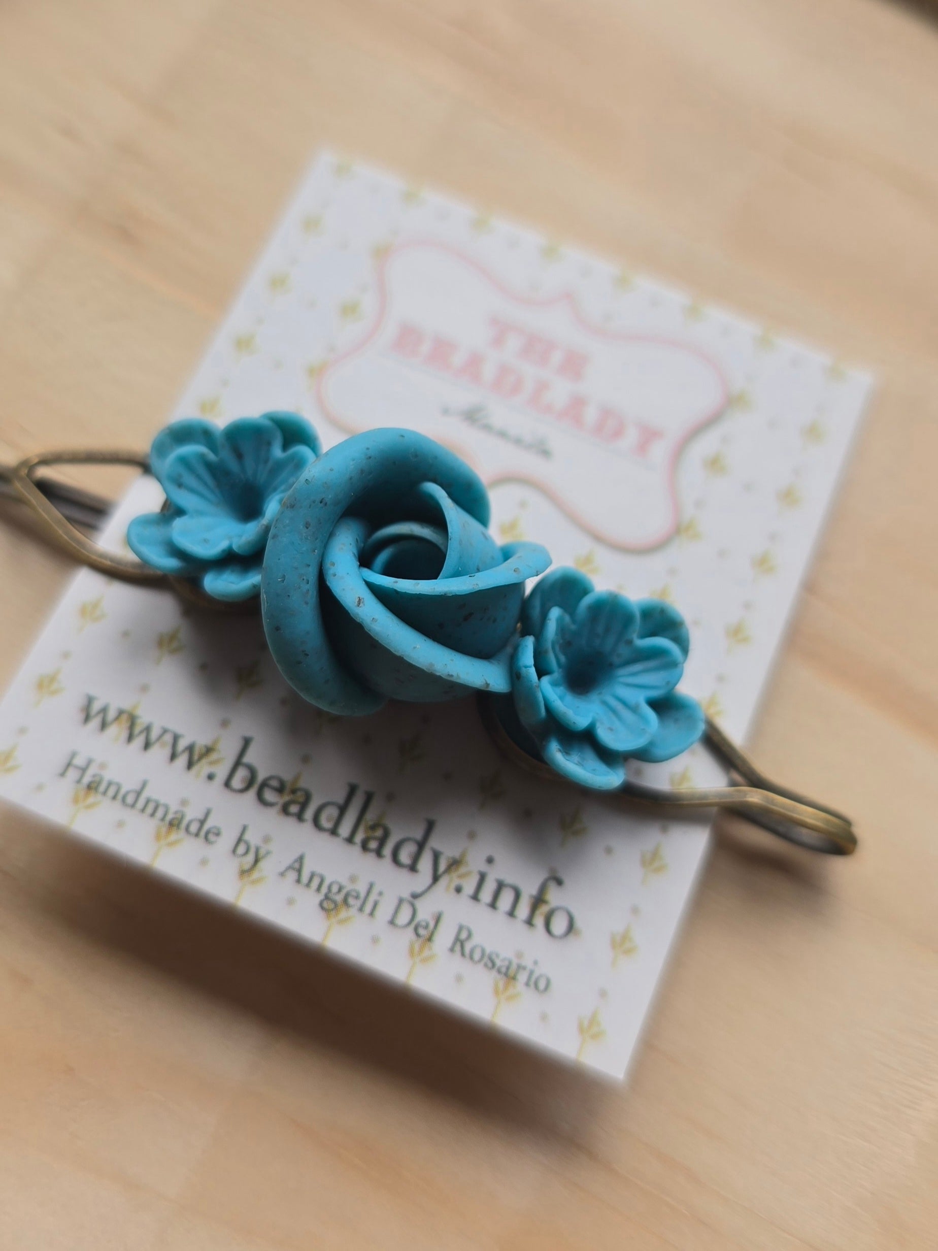 Polymer clay hair clip