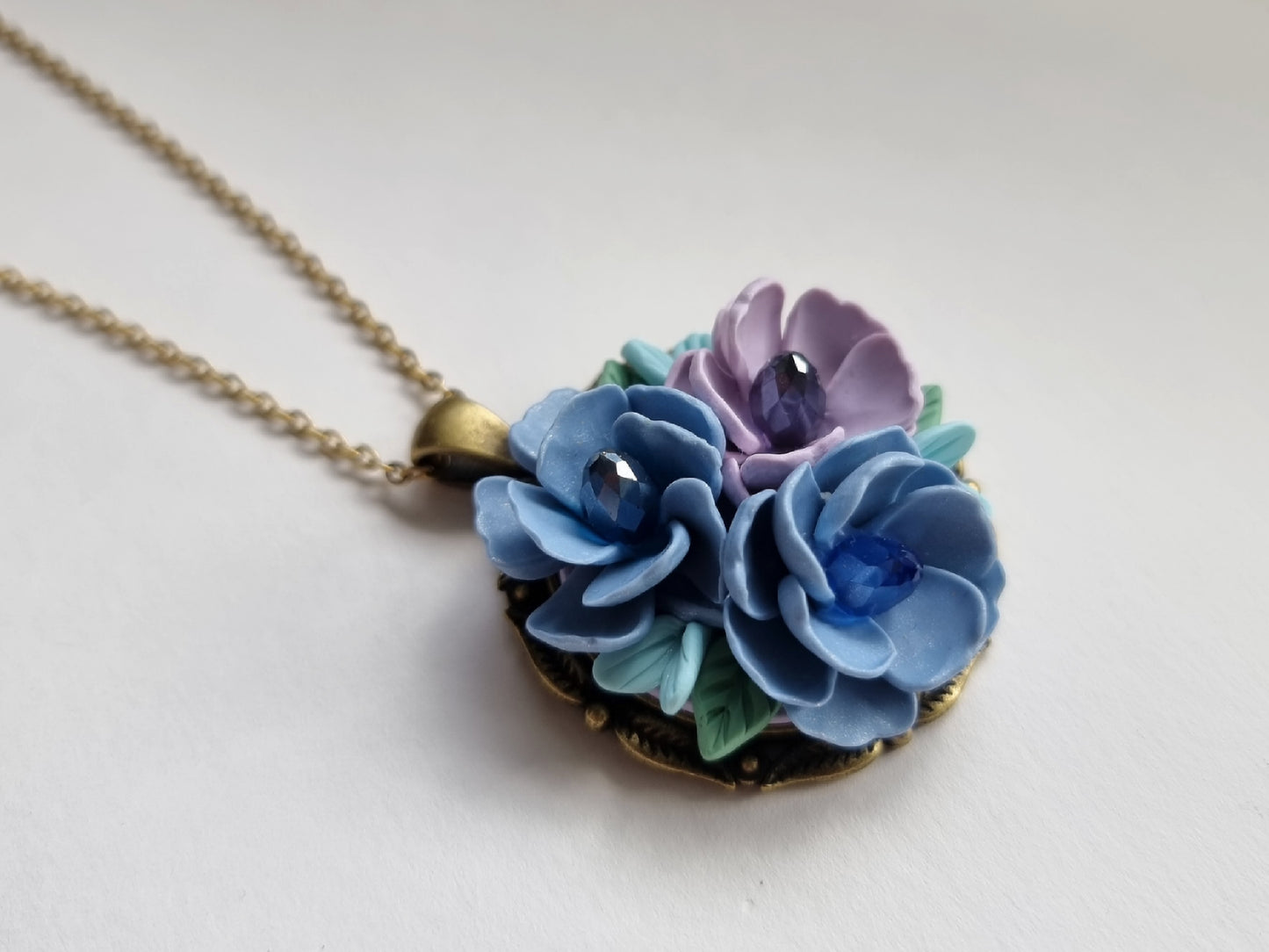 Lavender Blue Dilly Bouquet Fiore necklace