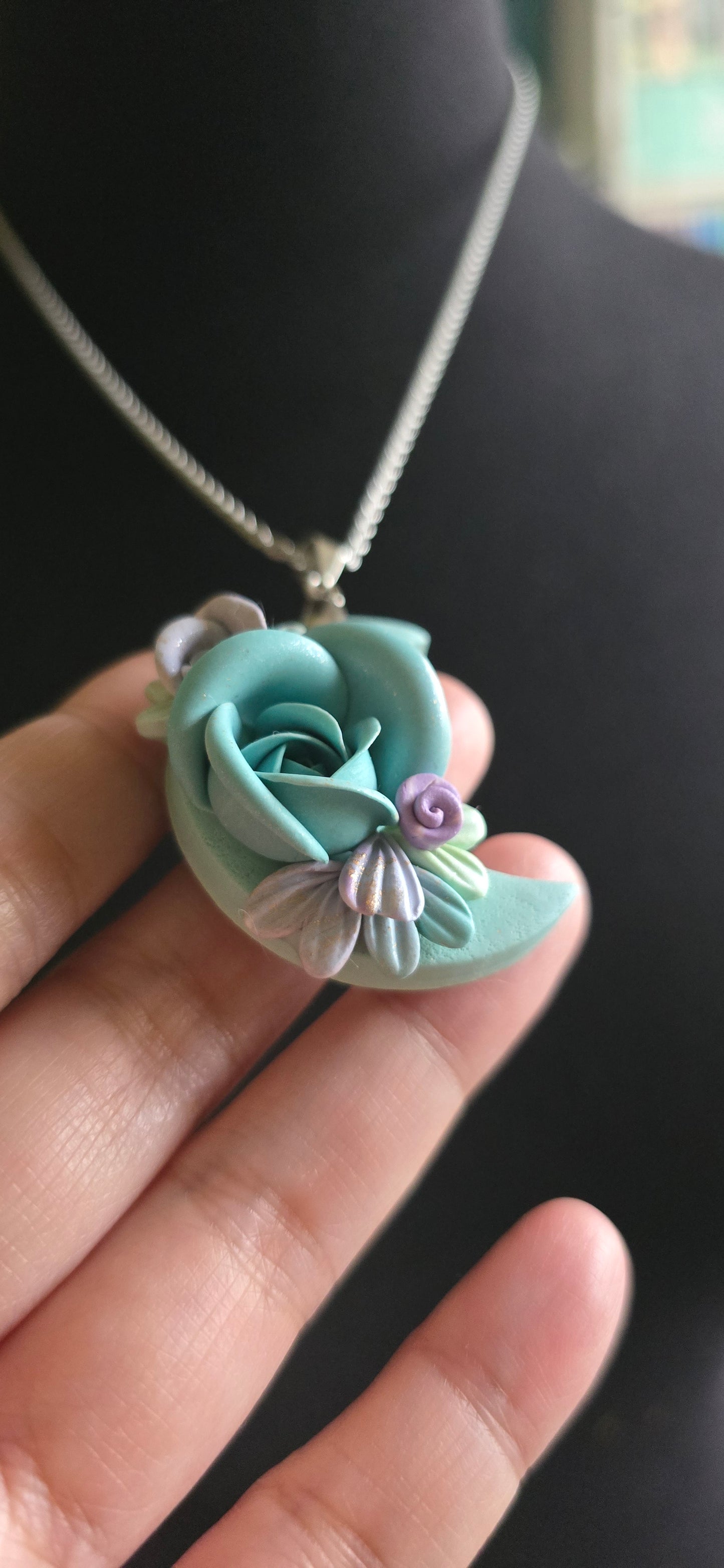 Moon Necklace - Spring Petals