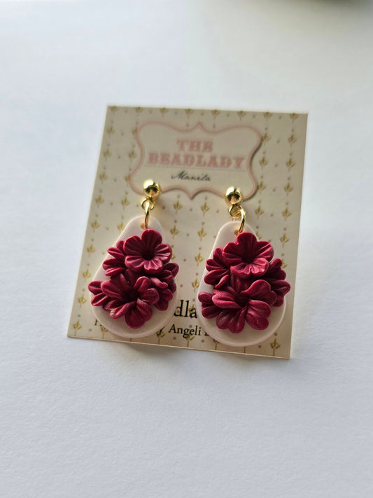 Whimsydew dangling earrings - Red Russet