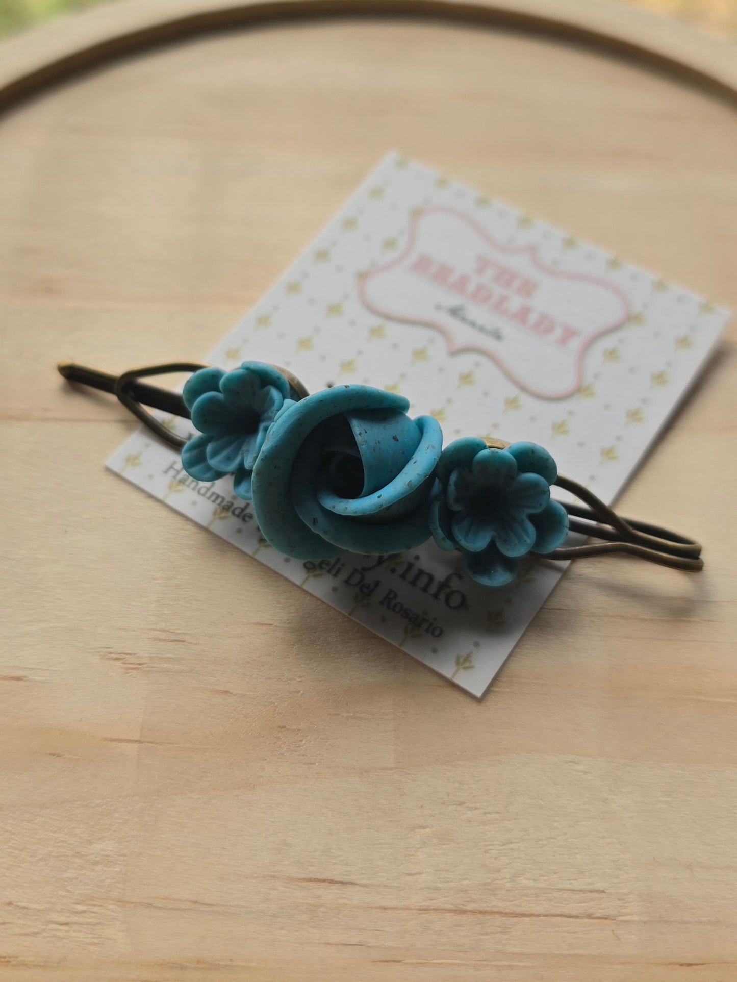 Fairytale Floral Hairpin: Turquoise Granite