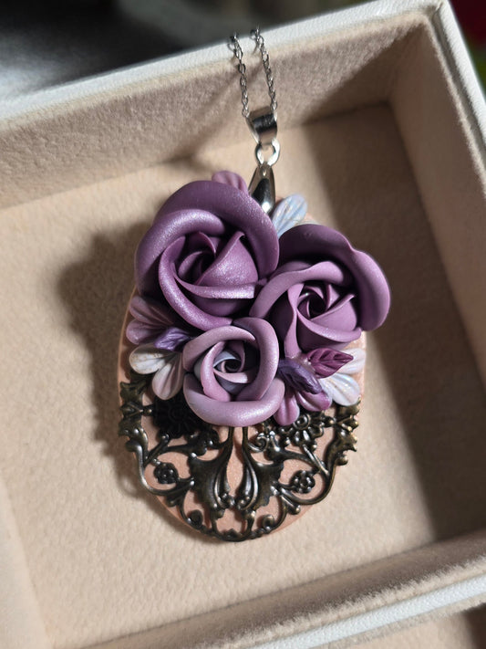 Queen Lavender Lace - Fiore necklace